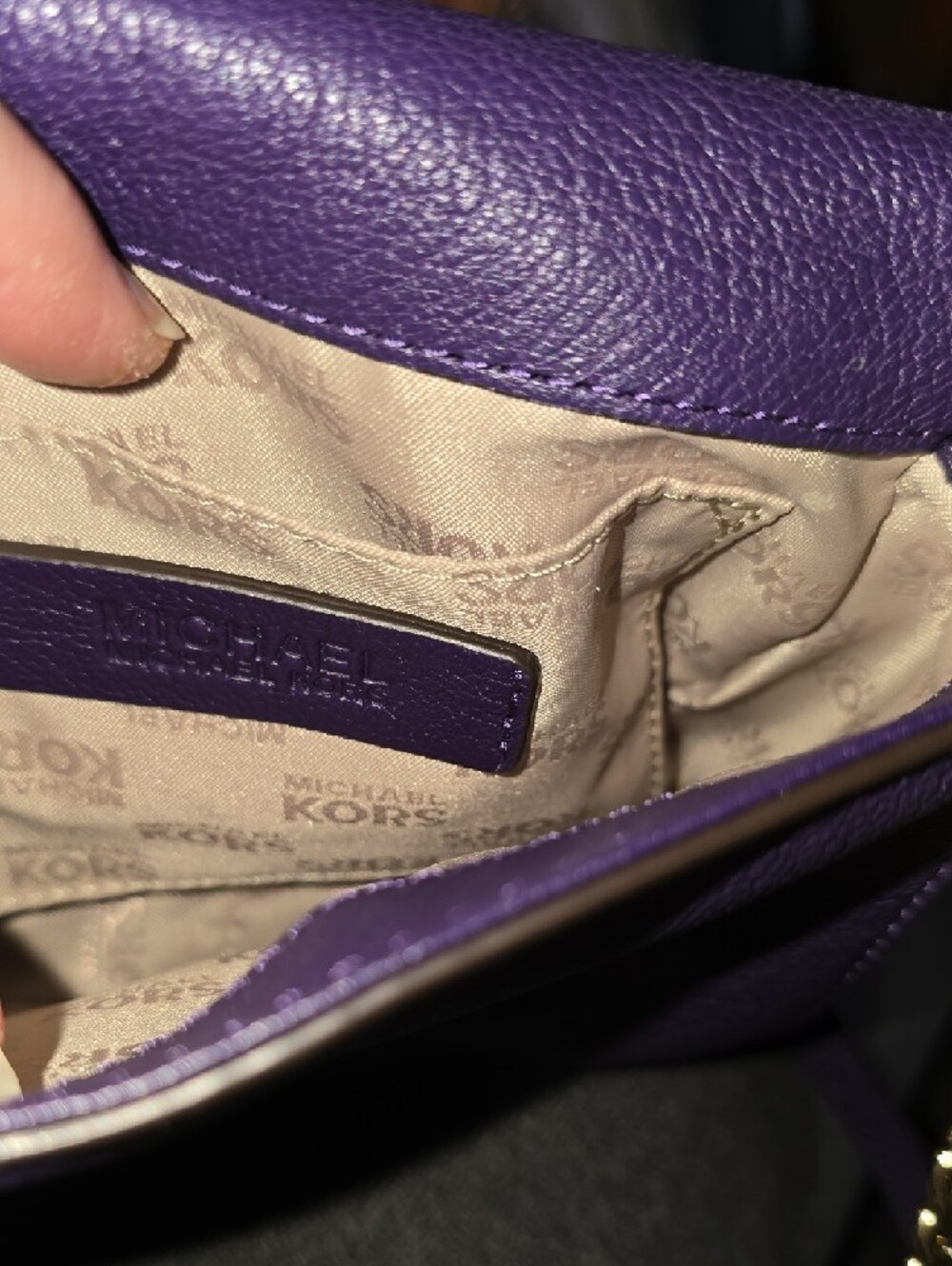 MICHAEL KORS Fulton Flap mini Crossbody(purple)Iris-see pics 4 color! - Picture 4 of 7